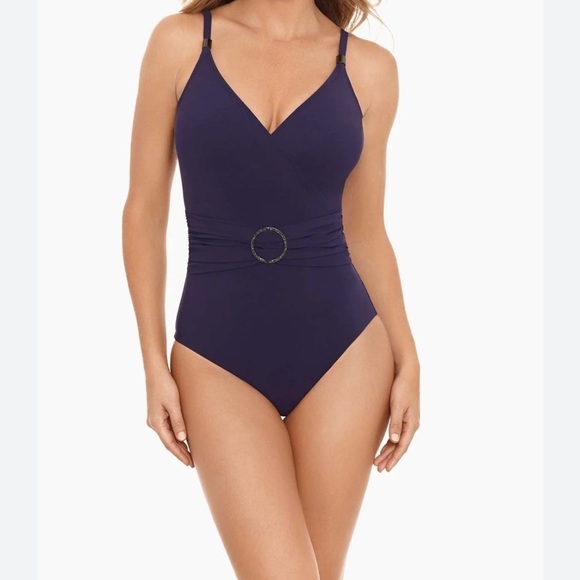 Amoressa Other - NEW Amoressa One Piece Swimsuit Amaya Navy Blue Size 6 NWT